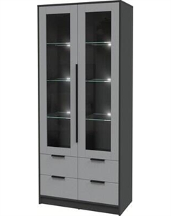 Шкаф с витриной Интерлиния Концепт КТ-ШВ2 с подсветкой
