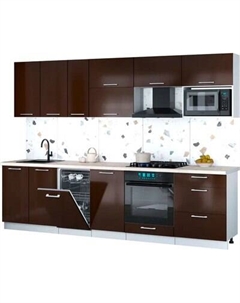 Кухонный гарнитур Интерлиния Мила Gloss 2.9-ПМ4