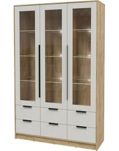 Шкаф с витриной Интерлиния Концепт КТ-ШВ3 с подсветкой