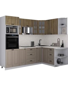 Кухонный гарнитур Интерлиния Мила Деко 1.68x2.4 PR