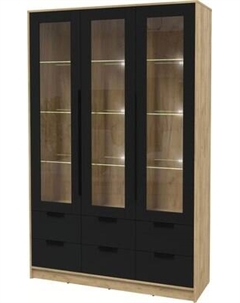 Шкаф с витриной Интерлиния Концепт КТ-ШВ3 с подсветкой