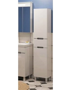 Шкаф-пенал для ванной Runo Парма 35 правый с корзиной