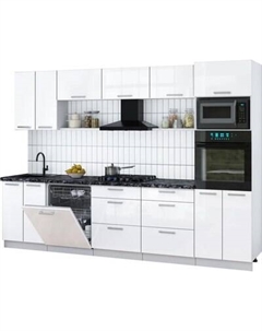 Кухонный гарнитур Интерлиния Мила Gloss 3.0-ПМ1