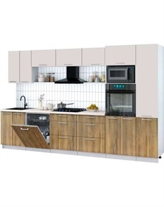 Кухонный гарнитур Интерлиния Мила Gloss 3.4-ПМ1