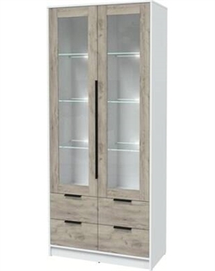 Шкаф с витриной Интерлиния Концепт КТ-ШВ2 с подсветкой