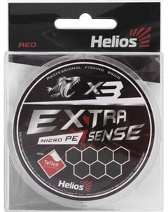 Леска плетеная Helios Extrasense X3 PE Red 92м 0.4/7LB 0.11мм / HS-ES-X3-0.4/7LB
