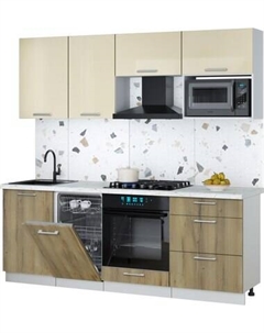 Кухонный гарнитур Интерлиния Мила Gloss 2.15-ПМ4