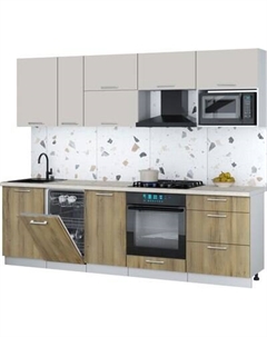 Кухонный гарнитур Интерлиния Мила Gloss 2.6-ПМ4