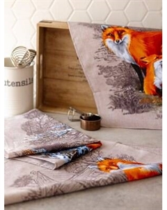 Набор полотенец Текстильный городок Трио. Лисы / ТХбК35025-1/150