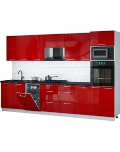 Кухонный гарнитур Интерлиния Мила Gloss 3.25-ПМ3