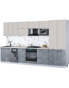 Кухонный гарнитур Интерлиния Мила Gloss 3.5-ПМ4