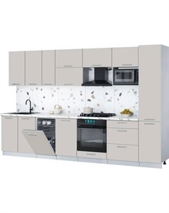 Кухонный гарнитур Интерлиния Мила Gloss 3.3-ПМ4