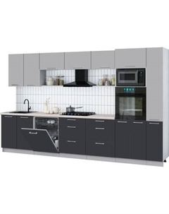 Кухонный гарнитур Интерлиния Мила Gloss 3.5-ПМ1