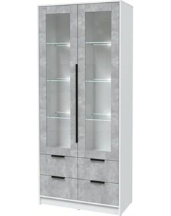 Шкаф с витриной Интерлиния Концепт КТ-ШВ2 с подсветкой