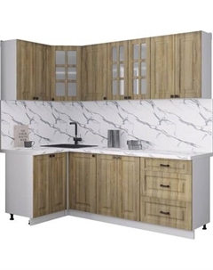 Кухонный гарнитур Интерлиния Мила Деко 1.2x2.2