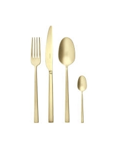 Набор столовых приборов Sambonet Rock Antique Champagne 18/10 PVD / 52662P81