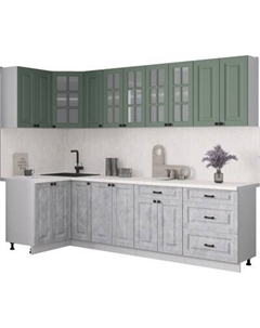 Кухонный гарнитур Интерлиния Мила Деко 1.2x2.7