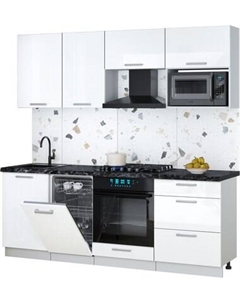 Кухонный гарнитур Интерлиния Мила Gloss 2.15-ПМ4