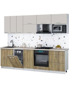 Кухонный гарнитур Интерлиния Мила Gloss 2.7-ПМ4