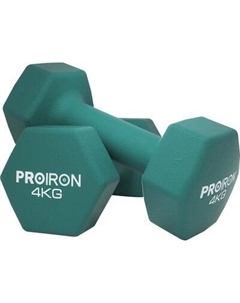 Набор гантелей Proiron Неопреновые гексагональные по 4кг / Г2040НГ