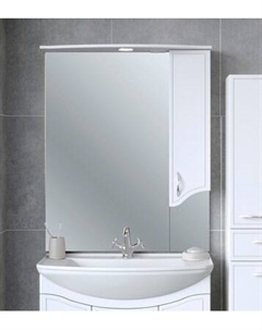 Шкаф с зеркалом для ванной Runo Севилья 85 правый