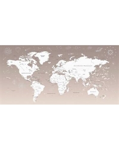 Фотообои листовые Citydecor Карта мира 25