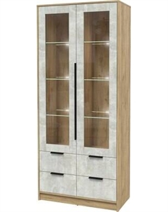 Шкаф с витриной Интерлиния Концепт КТ-ШВ2 с подсветкой