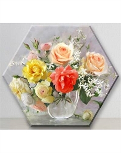 Картина по номерам Флюид Бузин. Акварельный букет 37x32 / VHR0016