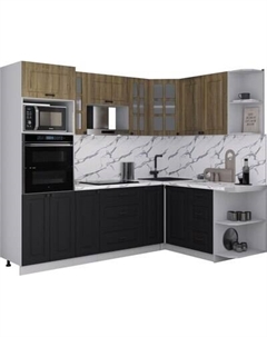 Кухонный гарнитур Интерлиния Мила Деко 1.68x2.4 PR