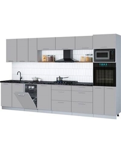 Кухонный гарнитур Интерлиния Мила Gloss 3.5-ПМ3
