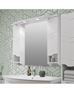 Шкаф с зеркалом для ванной Runo Стиль 105