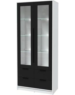 Шкаф с витриной Интерлиния Концепт КТ-ШВ2 с подсветкой