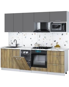 Кухонный гарнитур Интерлиния Мила Gloss 2.45-ПМ4