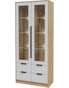 Шкаф с витриной Интерлиния Концепт КТ-ШВ2 с подсветкой