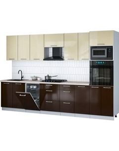 Кухонный гарнитур Интерлиния Мила Gloss 3.25-ПМ3