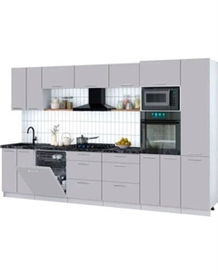 Кухонный гарнитур Интерлиния Мила Gloss 3.4-ПМ1