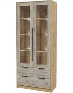 Шкаф с витриной Интерлиния Концепт КТ-ШВ2 с подсветкой