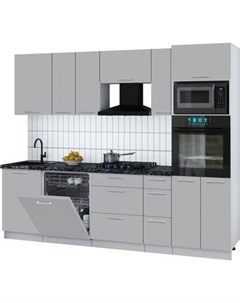 Кухонный гарнитур Интерлиния Мила Gloss 2.6-ПМ1