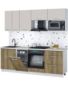 Кухонный гарнитур Интерлиния Мила Gloss 2.25-ПМ4