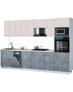 Кухонный гарнитур Интерлиния Мила Gloss 3.1-ПМ3