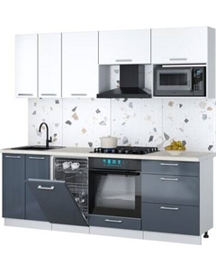 Кухонный гарнитур Интерлиния Мила Gloss 2.25-ПМ4