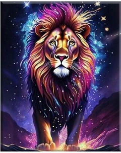 Картина по номерам Флюид Космический лев 40x50 / BSH0004