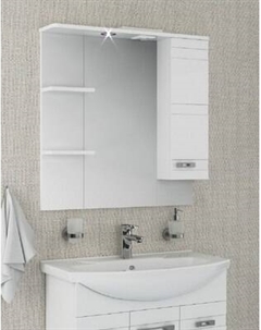 Шкаф с зеркалом для ванной Runo Турин 85 правый