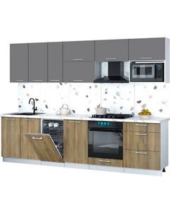 Кухонный гарнитур Интерлиния Мила Gloss 2.9-ПМ4