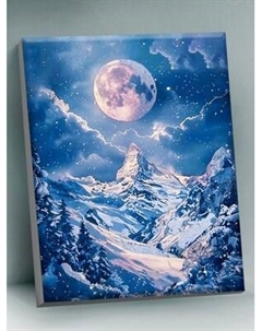 Картина по номерам Флюид Горы В Лунном Свете / QHR0015