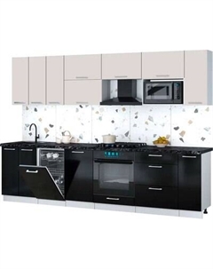 Кухонный гарнитур Интерлиния Мила Gloss 3.0-ПМ4