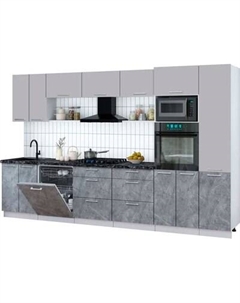 Кухонный гарнитур Интерлиния Мила Gloss 3.4-ПМ1