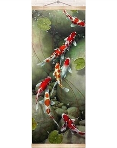 Картина по номерам Молли Карпы кои 35x88 / HRP0029 Molli