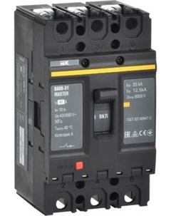 Выключатель автоматический IEK ВА88-31 3Р 40А 25кА / SVA00-3-0040-02 Iek