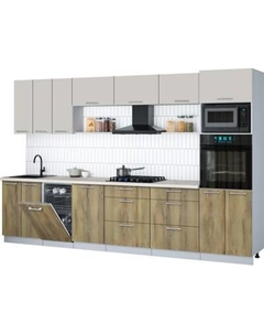 Кухонный гарнитур Интерлиния Мила Gloss 3.3-ПМ3